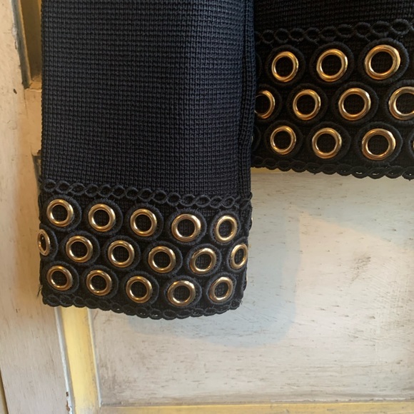 Maje Music Cropped Black Grommet Cardigan NWT - Picture 12 of 14